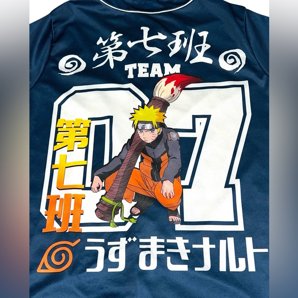 🟡Naruto Shippuden Men’s “Team 07” Baseball Jersey Size L - Picture 4 of 5